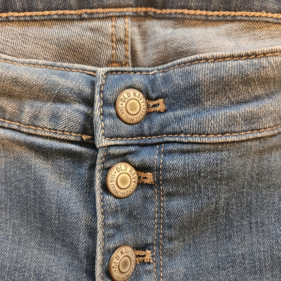 Old Navy Rockstar Super Skinny Mid Rise Women's Jeans - Blue Denim - Picture 4 of 11